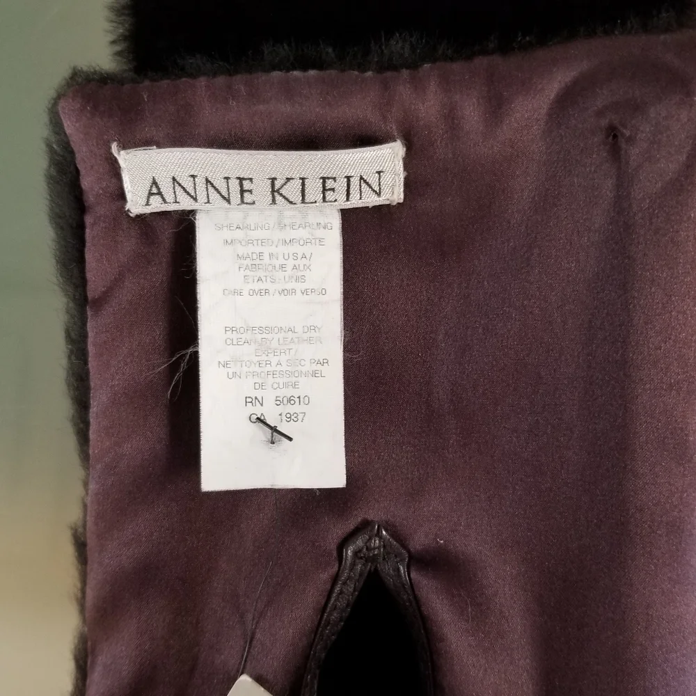 $378 Vintage Anne Klein Shearling Scarf - Picture 5 of 6